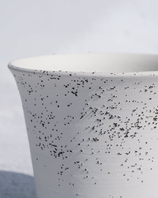 Petite Snow Clay Pot | Handmade Breathable Planter for Succulents & Cacti