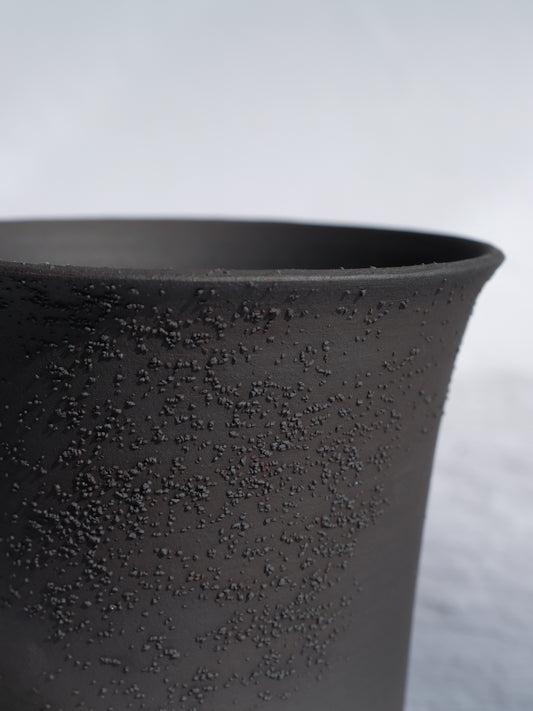 Grande Ink Clay Pot | Handmade Breathable Planter for Succulents & Cacti