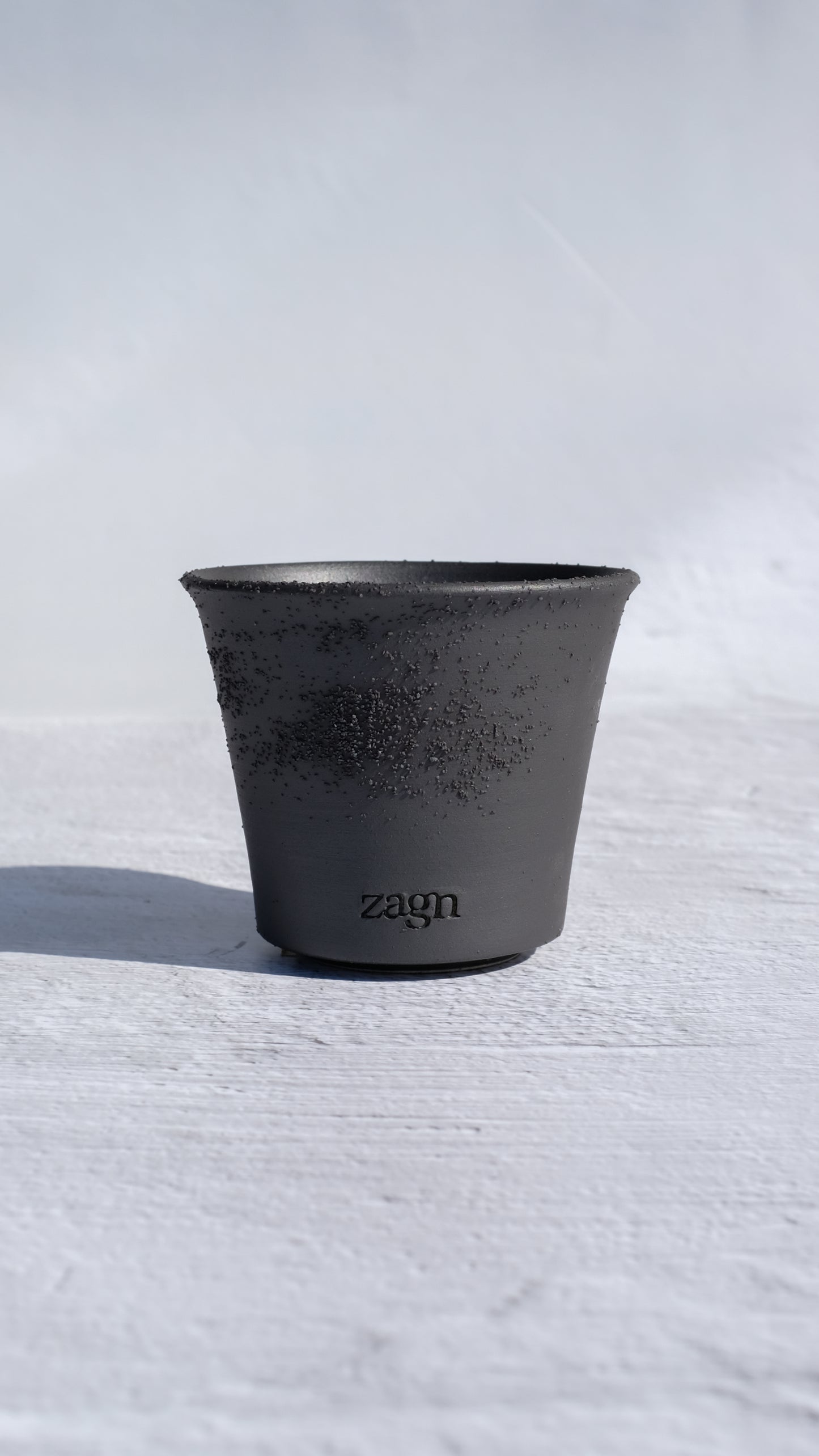 Petite Ink Clay Pot | Handmade Breathable Planter for Succulents & Cacti