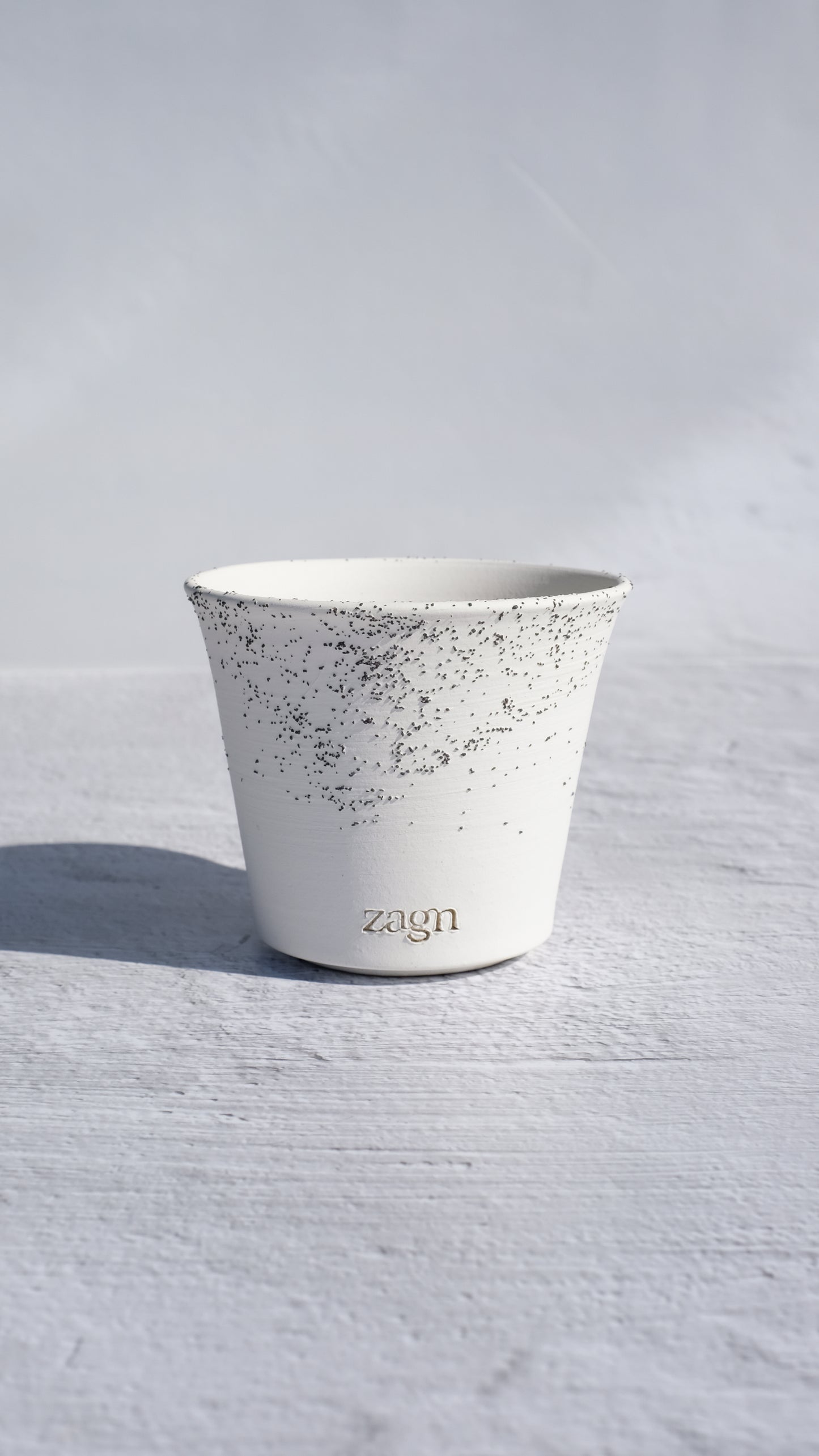 Petite Snow Clay Pot | Handmade Breathable Planter for Succulents & Cacti