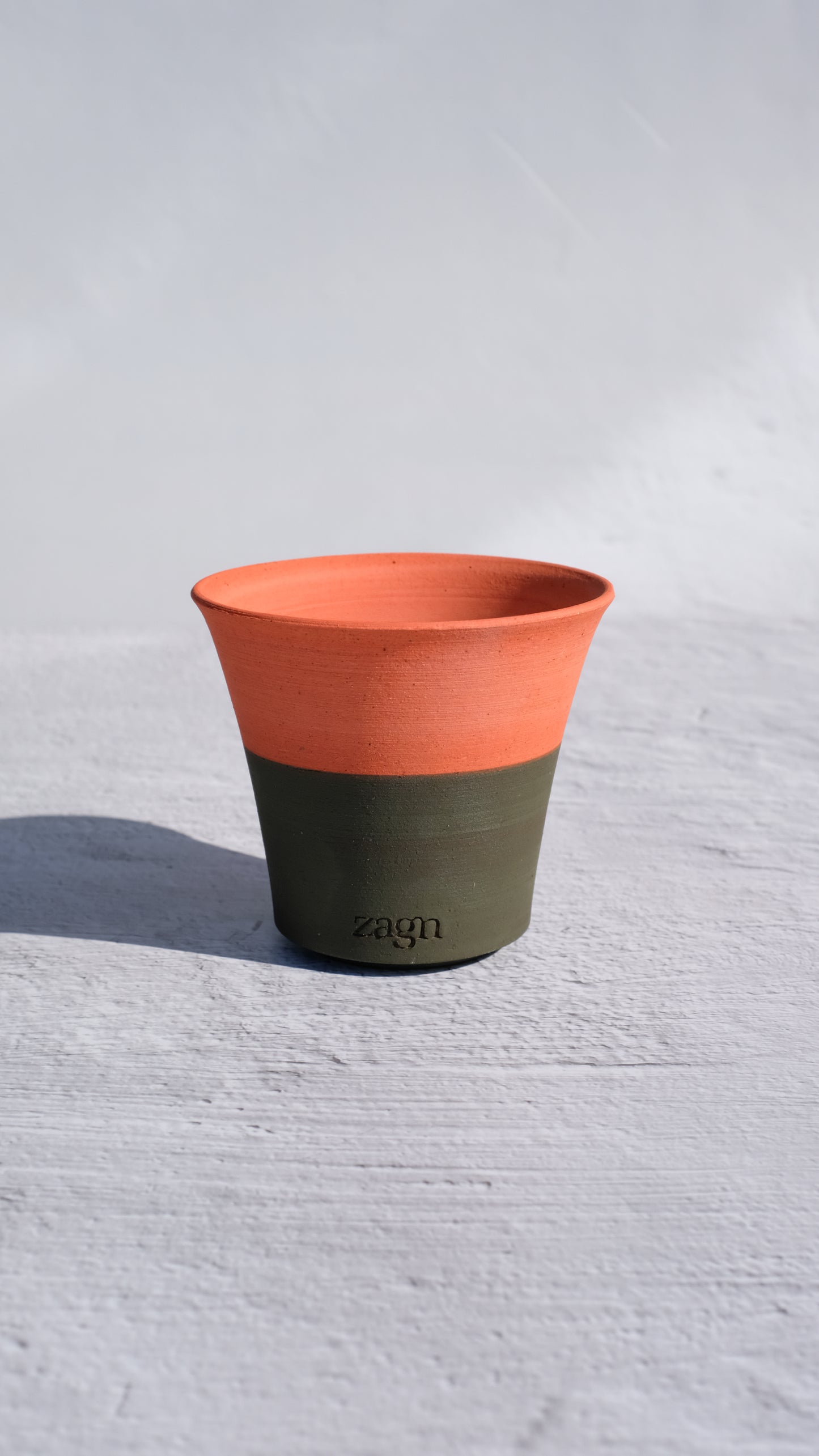 Petite Orange Tree Clay Pot | Handmade Breathable Planter for Succulents & Cacti