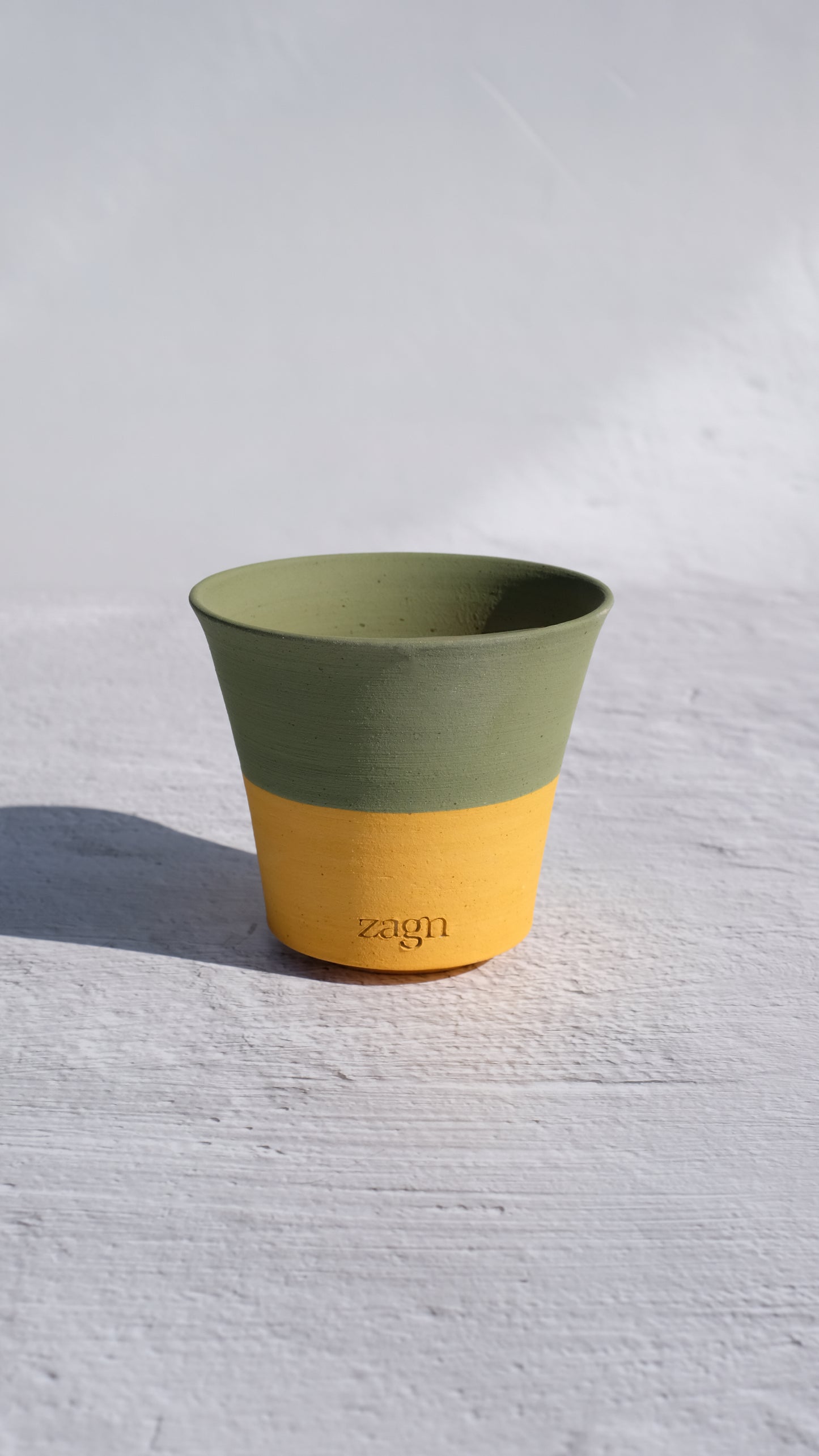 Petite Lemon Lime Clay Pot | Handmade Breathable Planter for Succulents & Cacti