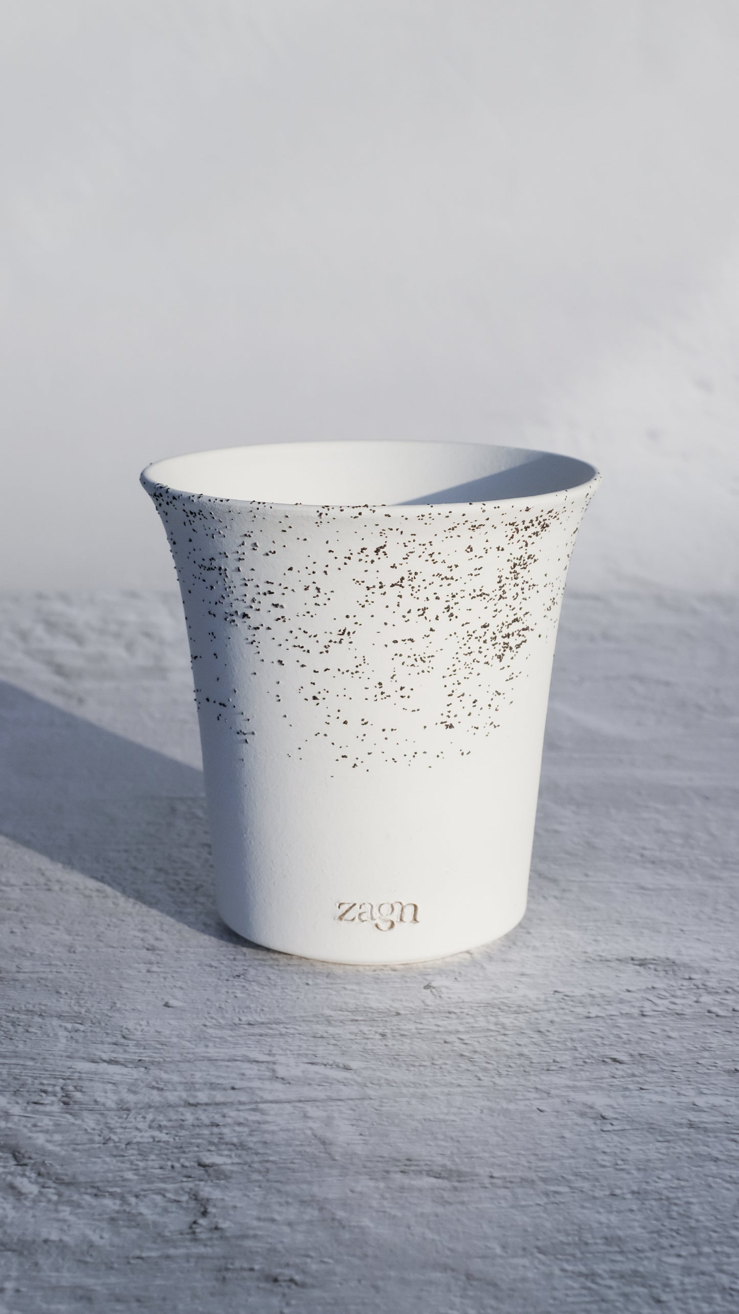 Grande Snow Clay Pot | Handmade Breathable Planter for Succulents & Cacti