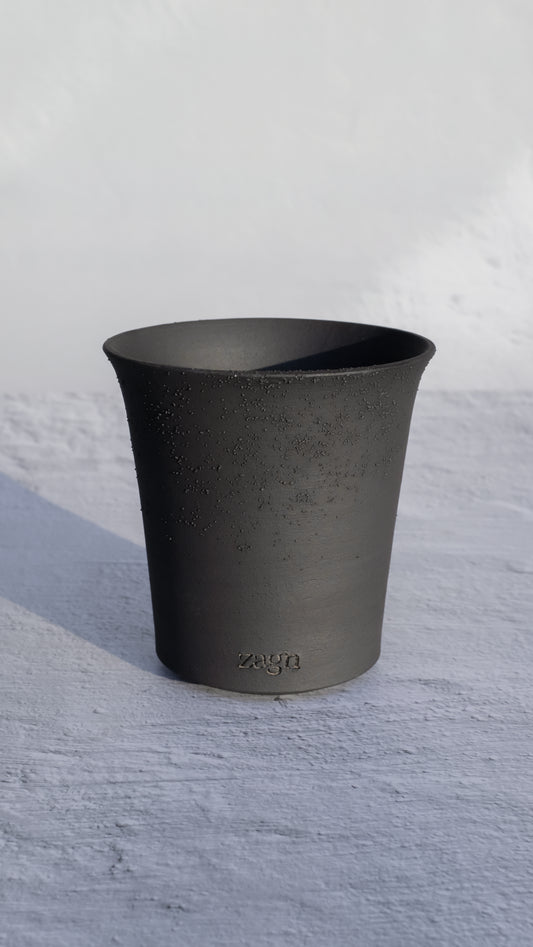 Grande Ink Clay Pot | Handmade Breathable Planter for Succulents & Cacti
