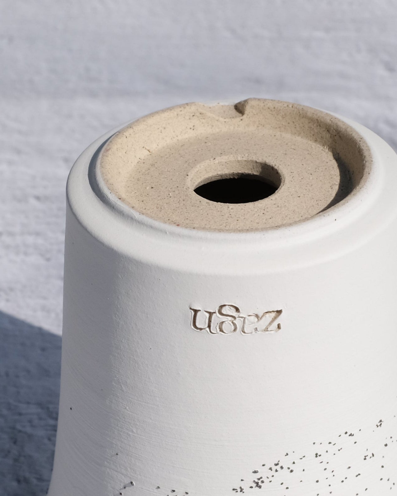 Grande Snow Clay Pot | Handmade Breathable Planter for Succulents & Cacti