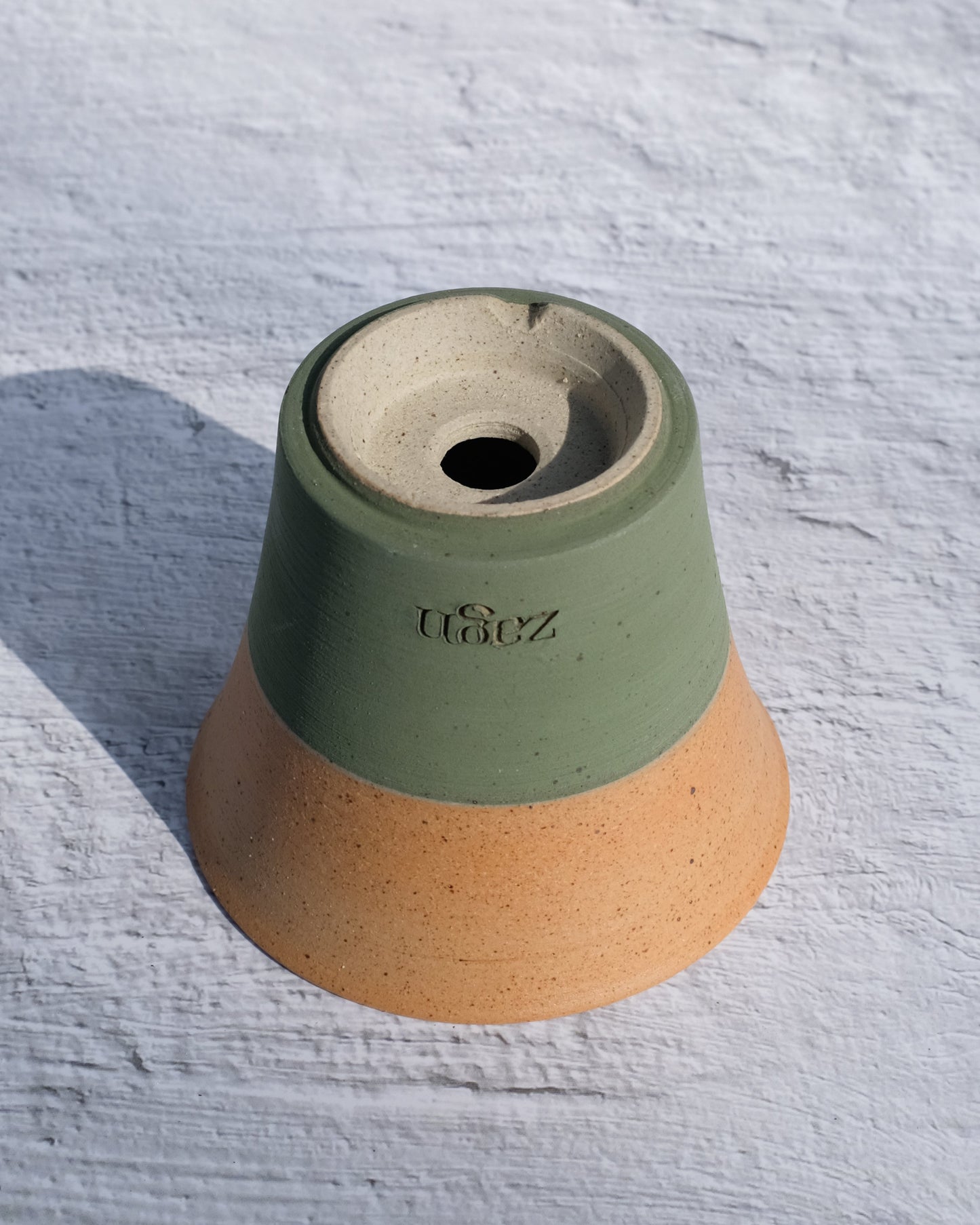 Petite Tea Tree Clay Pot | Handmade Breathable Planter for Succulents & Cacti