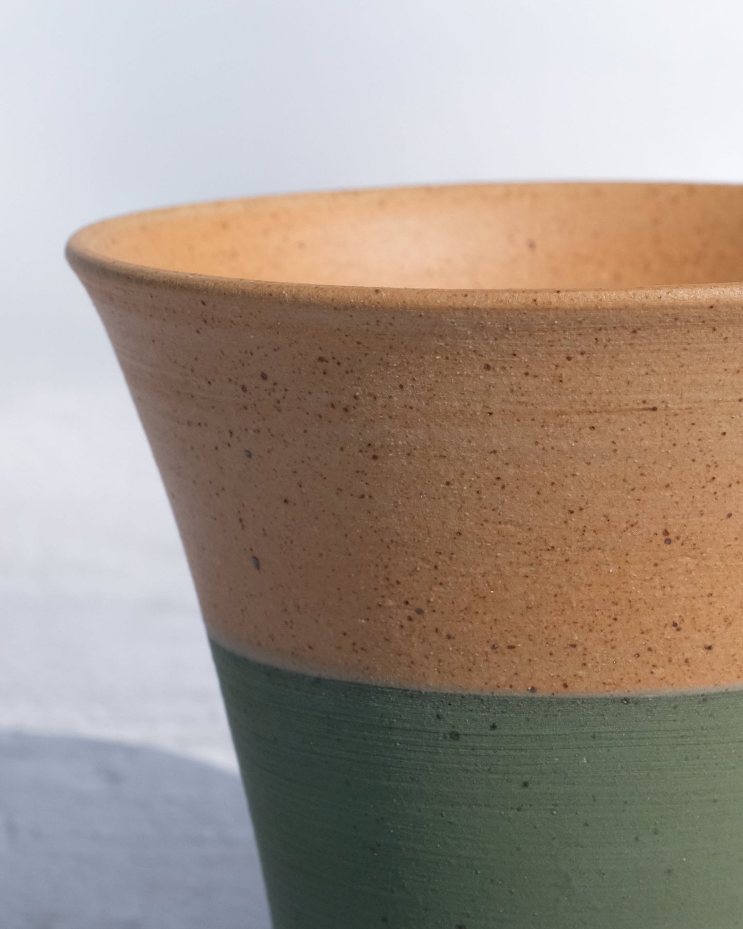 Petite Tea Tree Clay Pot | Handmade Breathable Planter for Succulents & Cacti