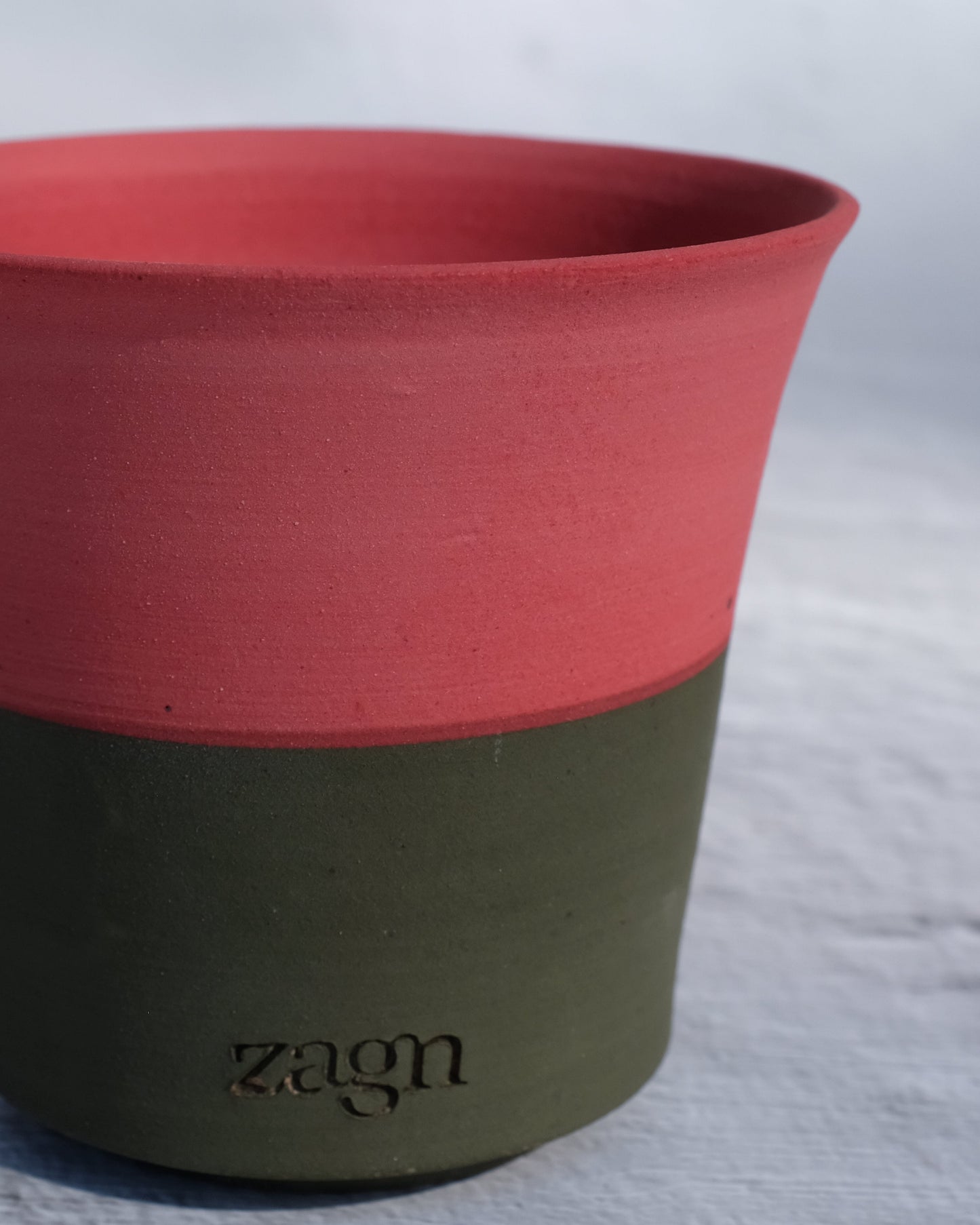 Petite Watermelon Clay Pot | Handmade Breathable Planter for Succulents & Cacti
