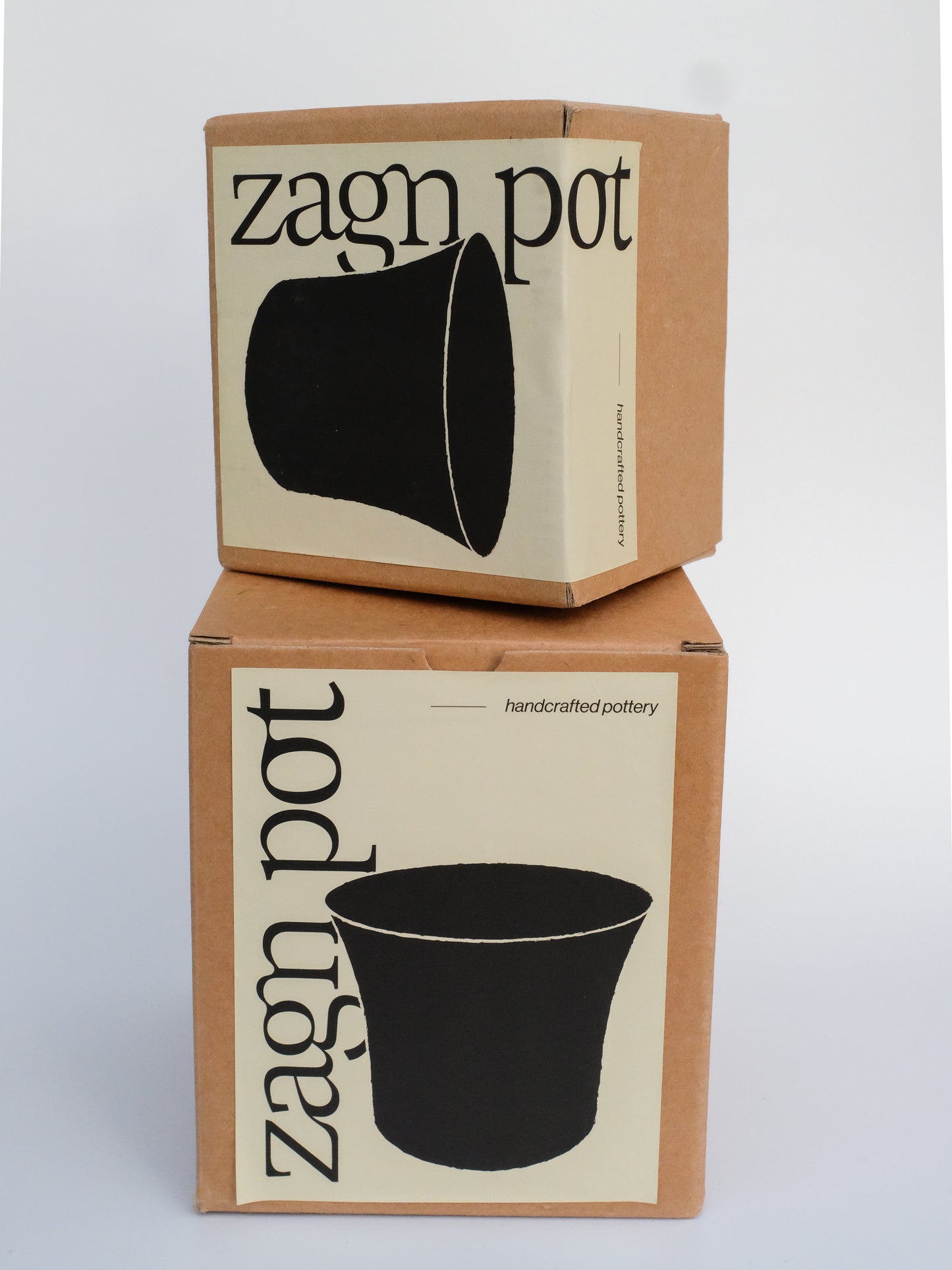 2 Set Ink Clay Pot | Handmade Breathable Planters for Succulents & Cacti
